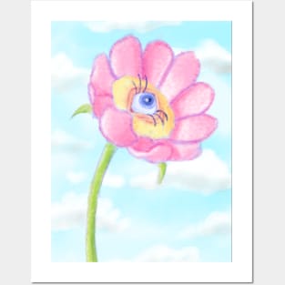 Eye flower Posters and Art